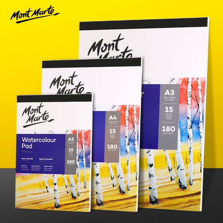 Mont Marte A3/A4/A5 Water colour pad 180/300GSM Watercolor Paper pad