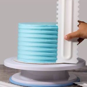 Cream Scraper Irregular Teeth Edge Spatulas Cake Decorating Comb Cake Spatula DIY Cake Baking Scraper