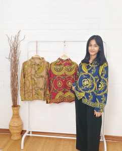 1181 Vers kemeja panjang Grosir 61 moscrepe import tebal adem