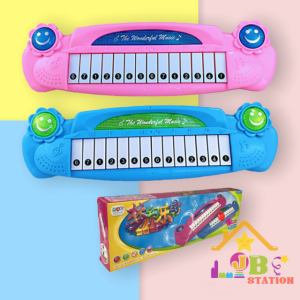 Mainan Keyboard Piano Organ Anak Lampu dan Lagu 2 Warna Dapat Box MURAH