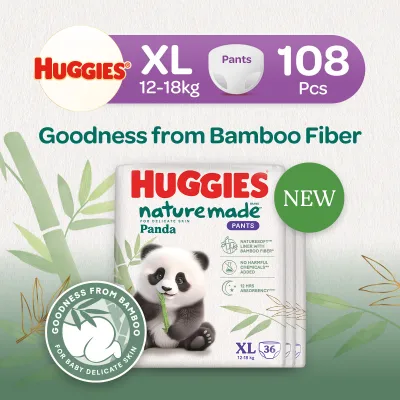 Huggies Naturemade Panda Pants XL Case 36s x 3