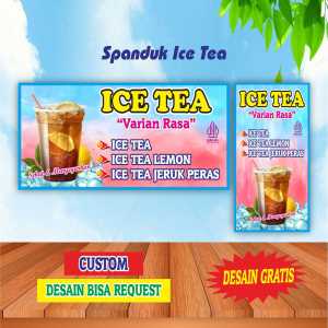 Spanduk Banner Ice Tea Es Teh Bisa Request Desain Custom