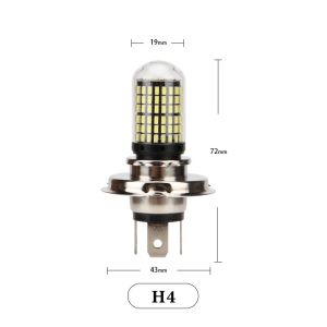 【Sell-Well】 1pcs Motorcycle headlight LED dc12v 9w headlamp 144SMD P15D h4 ba20d for motor