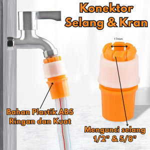 KONEKTOR SELANG KRAN AIR SAMBUNGAN KERAN SELANG 1/2 5/8 INCH KLEM CLEM CLAMP PUTAR QUICK RELEASE PLASTIK ABS COMPRESSION MUR MOOR MENGUNCI KUAT
