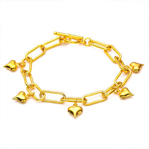 Emas Bangkok Emas Korea 24K Bracelet Ring Gold Plated Rantai Gelang Tangan & Cincin Emas Sadur Perempuan emas 916 I