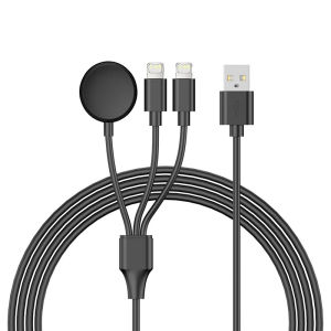 3 in 1 USB C Wireless Charger For 14 13 11 Pro Max Fast Charging Data Cable For Series 7 6 5 SE Magnetic Dock