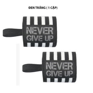 [TGT]Đai quấn hổ trợ cổ tay tập gym tập thể hình nâng đẩy tạ có móc Never give up
