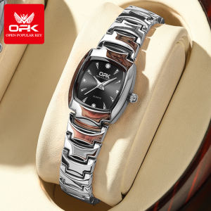 OPK Jam Tangan Wanita Terbaru 2024 Anti Air 2024 Murah  Simple Kecil Ori Korea Stainless Steel Casual Quartz Bercahaya Perak