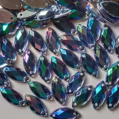 payet diamond kristal jahit akrilik mata grade A uk 7x15 per lusin