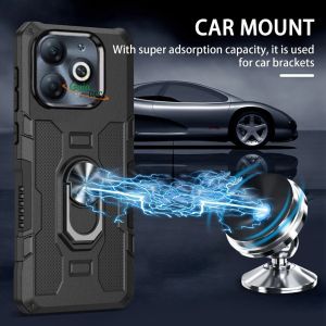 Casing Untuk INFINIX SMART 8 /SMART 8 PRO Premium Hardcase Ring Armor Robot Case Kickstand Hybrid/Ring Holder
