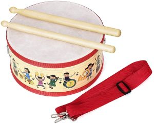 Amazthing Wooden Kids Drum Set with Carry Strap for Kids Musical Instrument Educational Toys Percussion Instrument 儿童小鼓