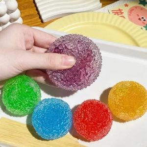 PLLEWY Soft Squeeze Ball Smoothie Slow Rebound Crackling Fidget Toy Gifts Crackling Noise Fidget Squeeze Toy Kids and Adults