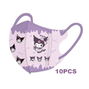 10PCS Sanrio Kid Mask Cute Kuromi Melody ChildrenS Cartoon Independent Packaging Protective Mask