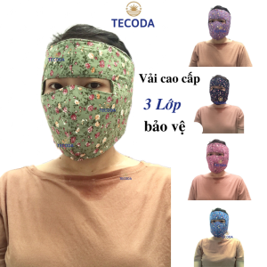 Khẩu Trang Vải 2 Mặt Vải Cotton Đẹp Che Kín Mặt Chống Tia Uv Chống Bụi Đi Xe Máy Xe Đạp