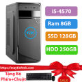 Case máy tính đồng bộ,máy tính để bàn MAX PC CPU Core i5 4570 Ram 8GB SSD 128GB+HDD 250GB+ Qùa tặng bộ phím chuột, bàn di chuột. Bảo hành 12 tháng.. 