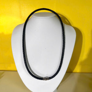 Dây chuyền da chốt gài nam châm bằng inox loại to 6ly - T0493