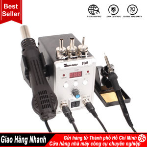 Trạm hàn 8586 760W 2 trong 1 hiển thị kỹ thuật số SMD làm lại không khí nóng Súng hàn sắt ESD hàn Desoldering công cụ sửa chữa