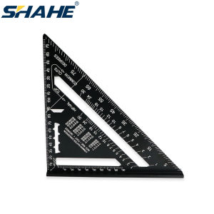 7 Inch Aluminum Alloy Triangle Ruler 90 Degree Carpenter Square Gauge Metric Angle Protractor For Building Framing Tools