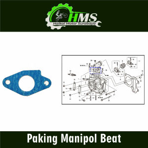 Paking Manipol Beat - Packing Kertas Gasket Insulator Intake Manipol Manifold Honda Beat Scoopy Spacy Karbu