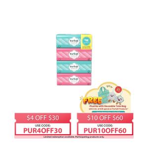 Pursoft Classic 3-Ply Facial Tissue - 4 Soft Pack