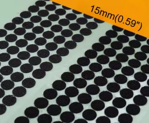 จุดกาวในตัวเวลโครวนซ้ำจุดกระเป๋า Hook สีดำและสีดำเหรียญด้านหลังเหนียว15มม. (120คู่)/เส้นผ่าศูนย์กลาง20มม. (100คู่) สำหรับโรงเรียนห้องเรียนสำนักงานบ้าน