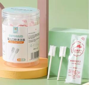 ผ้าก๊อซทําความสะอาดช่องปาก ผ้าก๊อซเช็ดฟัน ที่แปรงลิ้นเด็กแบบใช้แล้วทิ้ง (พร้อมส่งในไทย)