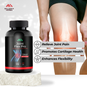 Millenia Herbs Joint Flex Pro | Halal Joint Support with Glucosamine Chondroitin & MSM | 60 Caps