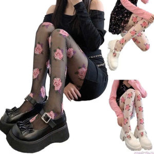 Quần Tất Bông Hoa Với Thiết Kế Độc Đáo Có Đính Bông Hồng Trên Tất Với Chất Vải Siêu Dai Che Được Khuyết Điểm