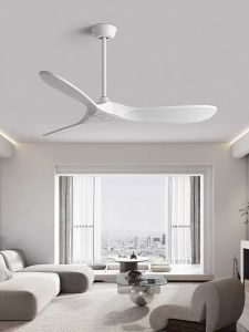 CHNT 60Inch Wood Ceiling Fan With Remote Control Modern Home Living Room Dining Room Bedroom Patio DC Mute Fan