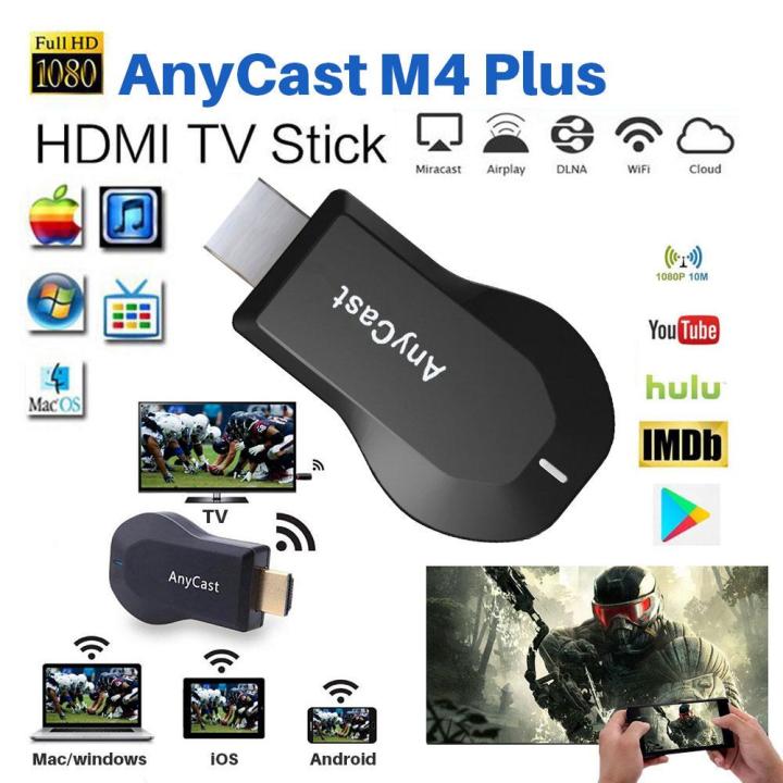Newest Anycast M2 Plus 1080P Wifi HDMI Display TV Dongle Receiver Multiple  TV Stick Adapter Home Android Screen Mirroring Mini Android Any Cast DLNA TV  Miracastr Play