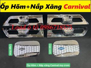 Ốp Hõm Cửa Nắp Xăng Xe KIA Carnival 2026-23 Mẫu Nhựa ABS Mạ Crom Sáng Bóng