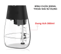 Tăm nước KAW - Hàng Chính Hãng, 3 Chế Độ Phun, Dung Tích 300ml Kèm 5 Đầu Vòi Xịt - Bảo hành 1 đổi 1. 