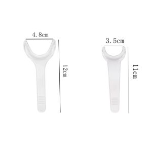 5pcs Dental T-Shape Transparent Intraoral Cheek Mouth Lip Retractor Opener Spreader Autoclavable 2 Sizes Clear Plastic