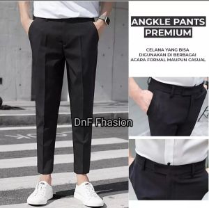 CELANA PANJANG KANTOR FORMAL BAHAN DASAR PRIA SLIMFIT Celana Ankle Pants Design Terbaru Bahan Woll Size 27-38 celana bahan cocok untuk pria dewasa untuk kerja dan kondangan