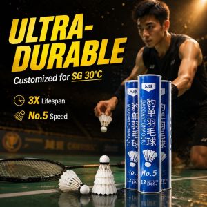 🏸 High quality💕[No More Wind Distraction Higher Stability Impact] High Elastic Stable Windproof Durable Goose Feather Badminton High Resilience Performance Quick Results
