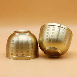 2Pcs Mini Feng Shui Treasure BowlChinese Brass Treasure BowlFeng Shui Ornament DecorChinese Fortune Money Bowl Brass Cornucopia Bowl