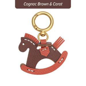 Fashion Leather Bag Charm Horse Bag Pendant Car Keychain Pony Hanging Animal Ornament Cute Gift for Longchamp Bag DIY Bag Accessories