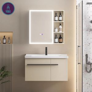 Minimalist Modern 60cm Lavatory TALIN Complete Set Aluminum Bathroom Toilet Mirror Cabinet Sink