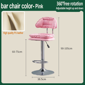 Swivel Lift Stool Adjustable Height Hydraulic Round Chair Rolling Stool with Wheels Backrest for Salon Beauty Spa Barber Tattoo Office Home Durable