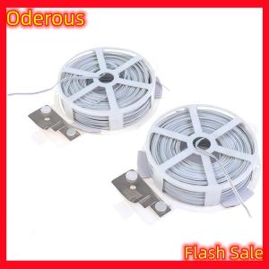 Oderous 1Pc (50m) White Multi-Function Sturdy Garden Plant Twist Tie with Coated Wire