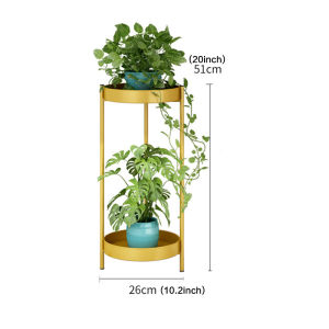 OKASUMI【COD】Local Delivery Iron Plant Rack Display Shelf Golden Simple INS Flower Rack plant stand Living Room Potted Display Rack Foyer decorated with flower pot rack