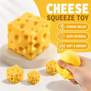 Baby‘s Mommy Simulated Cheese Squishy Toy Slow Rebound Sensory Fidget Stress Relief Toy For Kids Adults Soft Tpr Silicone