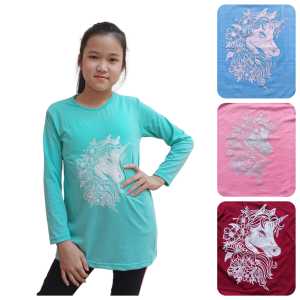 Kaos tunik anak lengan panjang unicorn