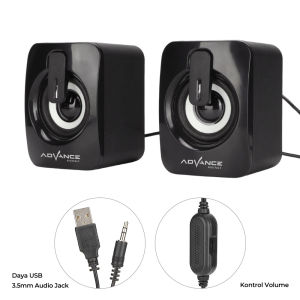 Advance CLS-108 Speaker Music Box Laptop Komputer RGB Light Audio Sepasang Speaker Multimedia