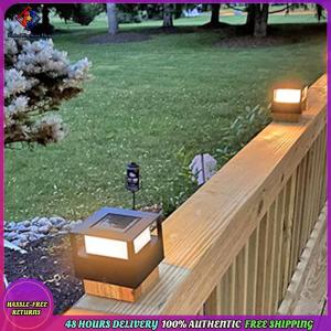 Vodool Solar Powered Post Light IP54 Waterproof Outdoor Column Patio Fence Gate Lamp