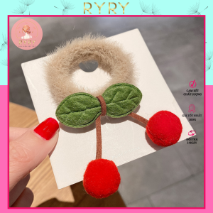 Dây Cột Tóc Cho Bé Chùm Cherry Xinh Xắn
