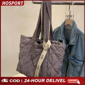 Puffer Quilted Shoulder Bag Casual Nylon Gym Yoga Bag Lightweight Work Tote for Women Sports College Work