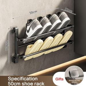 ICHINOVA Door Back Shoe Rack Wall Mounted Slipper Organizer Foldable Bathroom Storage Stand