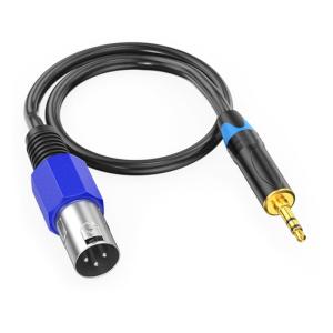 3.5mm To XLRs Male Balanced Cable Metal Housing Construction Supports 48V Phantoms Power Microphones Systems