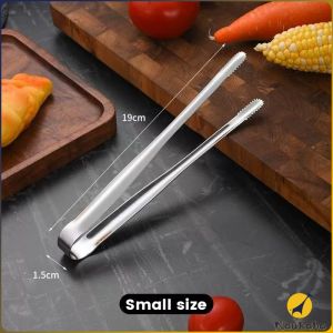 N.K.【Ready in Stock】 Stainless Steel Barbecue Clip Food Tongs Long-handled Outdoor Grilling Steak Clamp Baking BBQ Tool